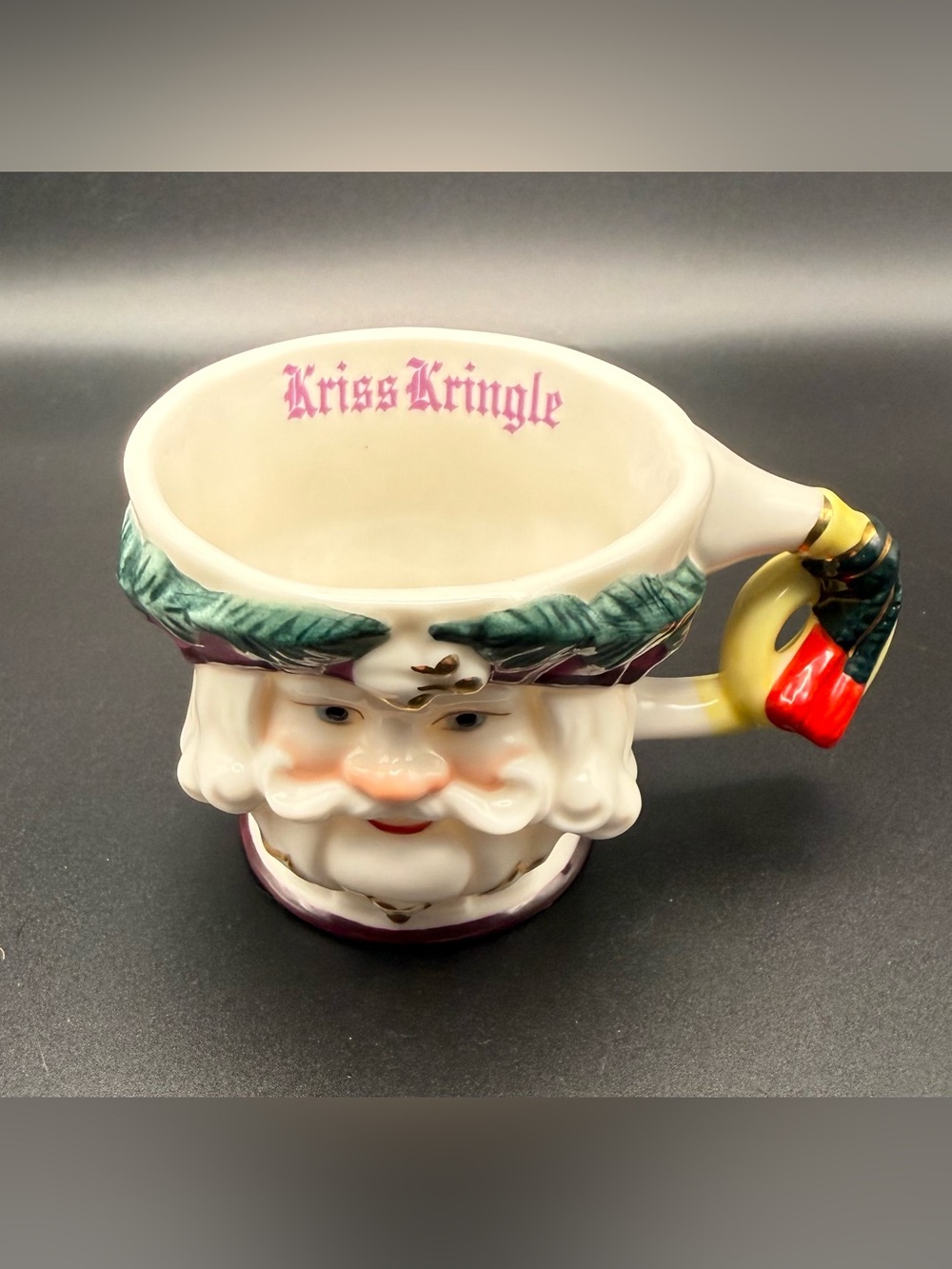 Kriss Kringle Ceramic Santa Mini Head Mug - Picture 2 of 4
